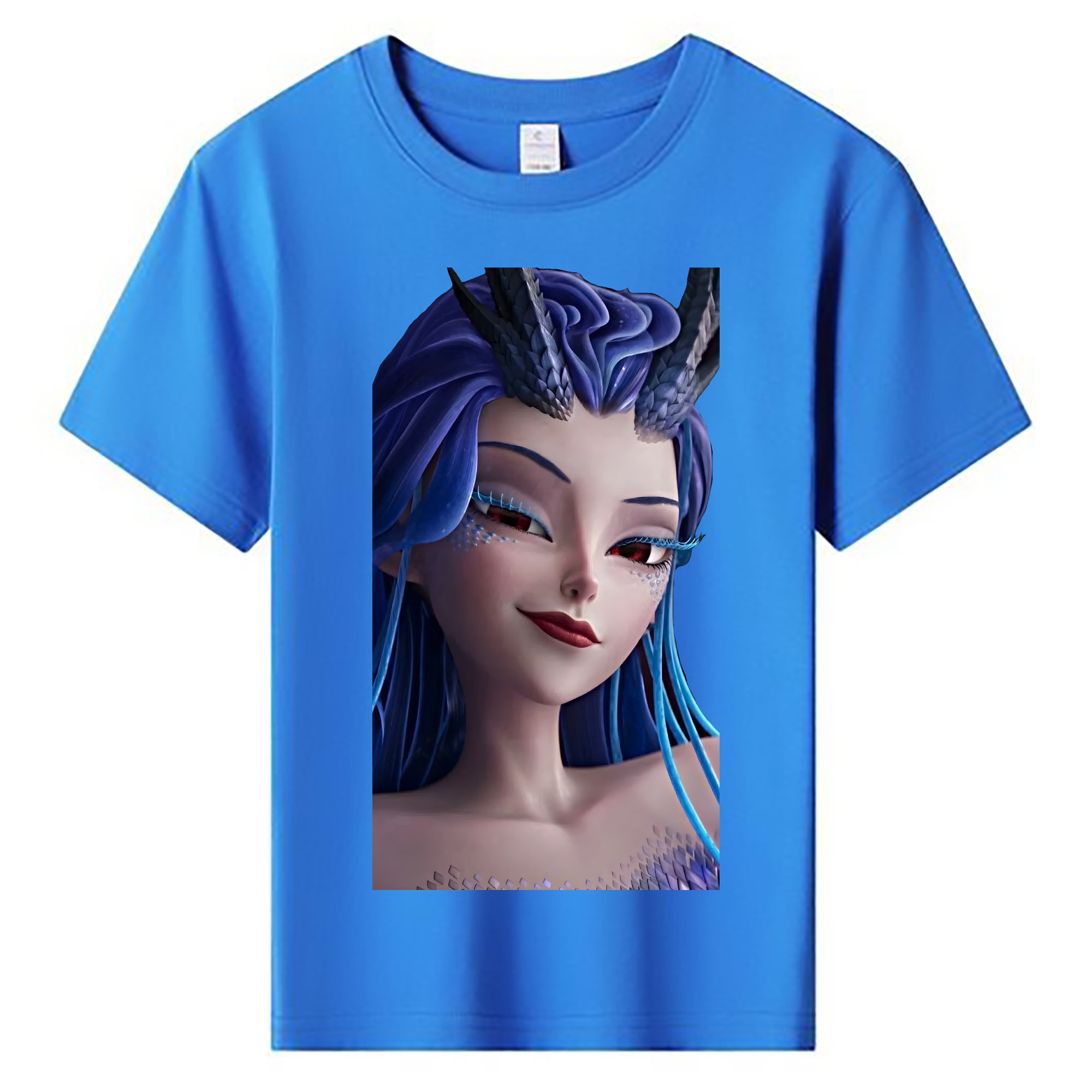 （画像用） Ne Zha 2 ナタ 魔童の大暴れ 綿100％キッズTシャツ（フロントプリント）